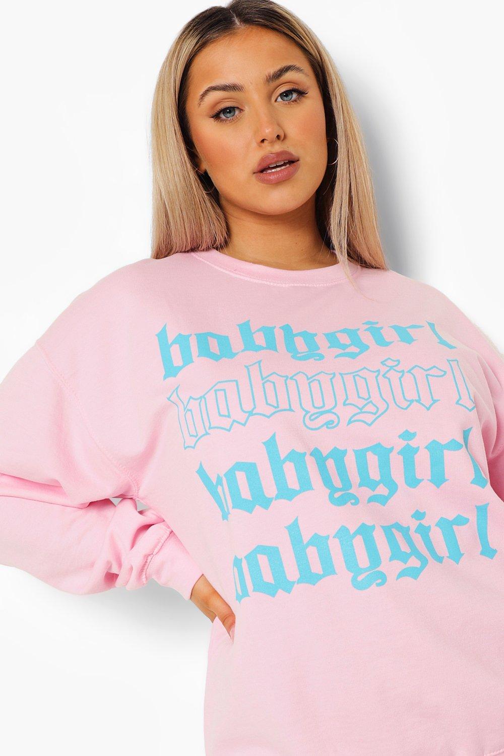 Baby girl shop slogan sweatshirt